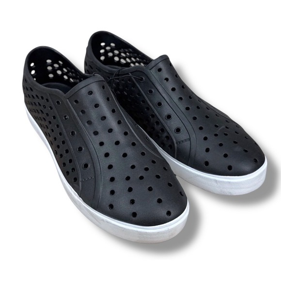 NEW London Fog Bately Mens Black Perforated EVA Slip On Water Shoes Size 9M - Picture 13 of 14